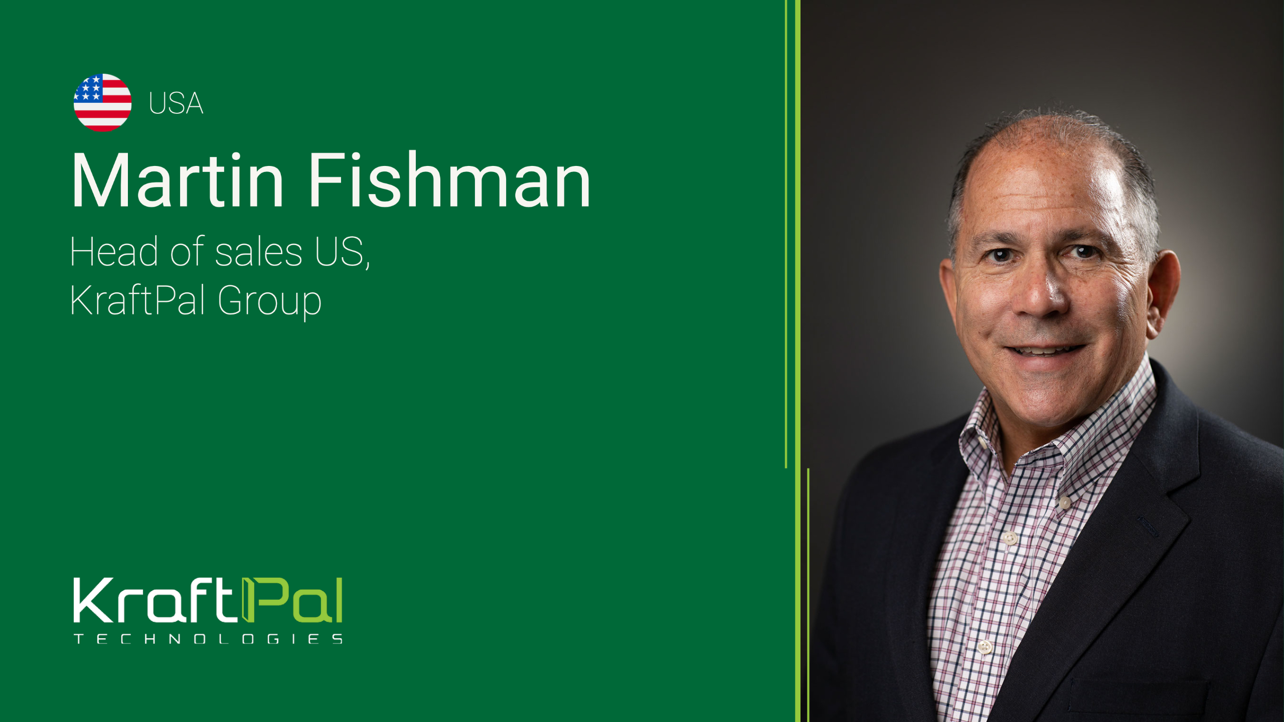 KraftPal Technologies Announces Martin Fishman as Head of Sales for the United States